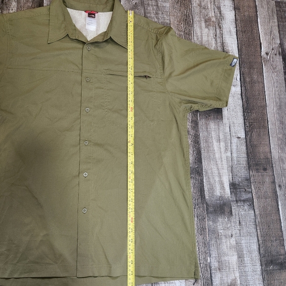 The North Face Short Sleeve Button Down Shirt Olive Green Men's Large - Picture 9 of 14